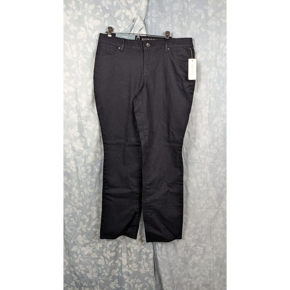 Sonoma Mid Rise Straight Leg Black Jean Size 16